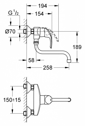 Смеситель Grohe Eurosmart 32224001 для кухни