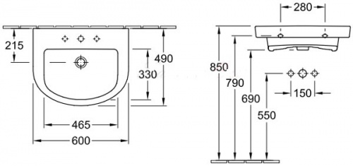 Раковина Villeroy&Boch Subway 2.0 7114 6G