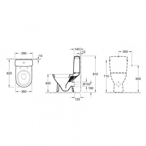 Унитаз Villeroy&Boch O'novo 5689 1001