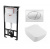 Инсталляция Alcaplast с безободковым унитазом Villeroy&Boch Venticello 4611 R0R1, сиденье микролифт клавиша хром, комплект