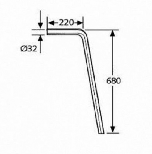 Напольная труба Kludi 84500805-00 68 см, хром