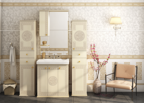Olimpia LUX 40 L с 2-мя ящиками бежевый патина Л-Олл05040-0332ЯЛ