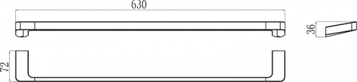 Полотенцедержатель (1 полотенце), 66 см TD 310.00