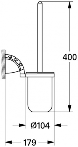 Туалетный ершик Grohe Sentosa 40234IG0