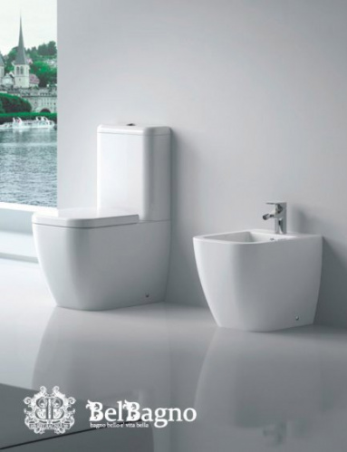 Чаша унитаза с горизонтальным выпуском P-Trape BelBagno, серия ALPINA