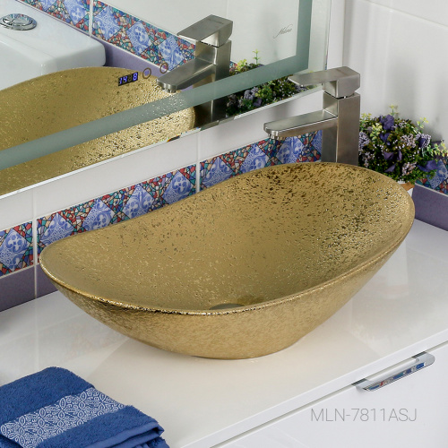 Раковина MELANA MLN- 7811ASJ (золото)