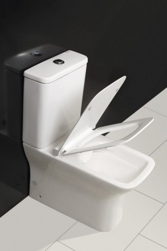 Чаша унитаза безободкового, полное примыкание к стене, P-trap BelBagno, серия ROMANO