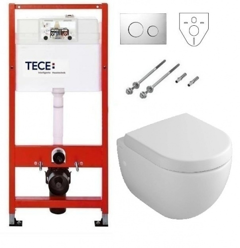 Инсталляция Tece с унитазом Villeroy&Boch Subway 6600 1001, сиденье микролифт комплект