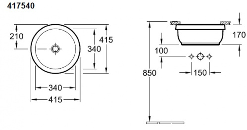 Раковина Villeroy&Boch Architectura 4175 4001