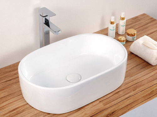 Раковина керамическая накладная, овальная BelBagno